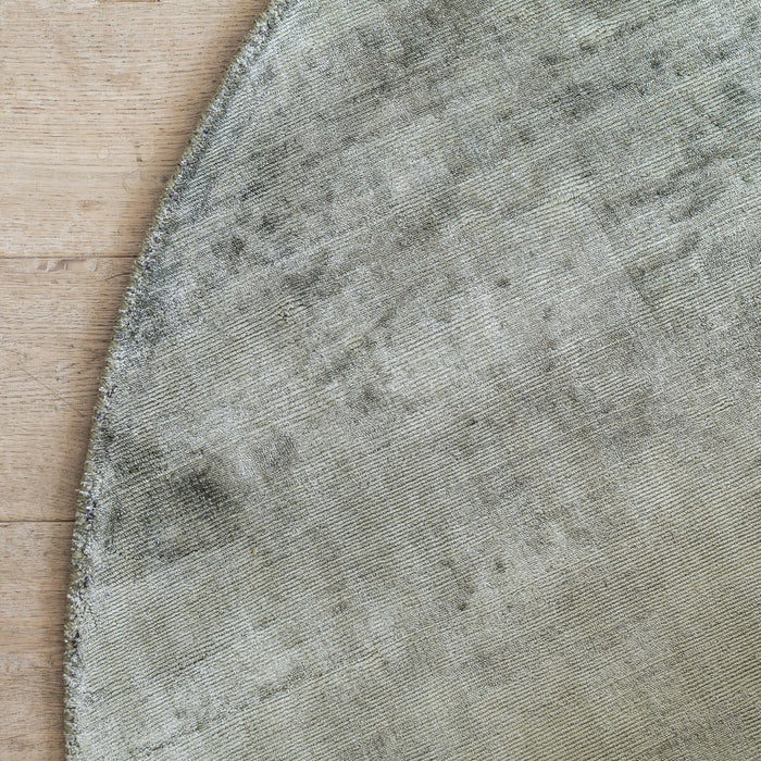 Interieur05 Vloerkleed Felva Groen Rond Viscose 220 cm