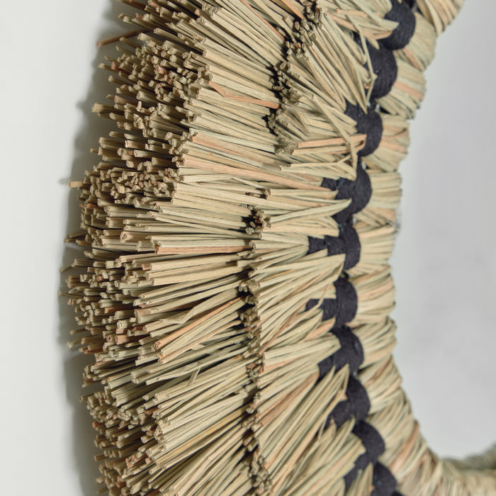 Kave Home Akila Spiegel - Ø 60 cm - Beige/Zwart