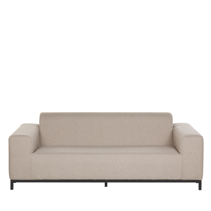 Beliani - ROVIGO - Tuinbank - Beige|Zwart - Polyester