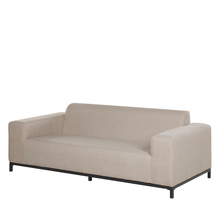 Beliani - ROVIGO - Tuinbank - Beige|Zwart - Polyester