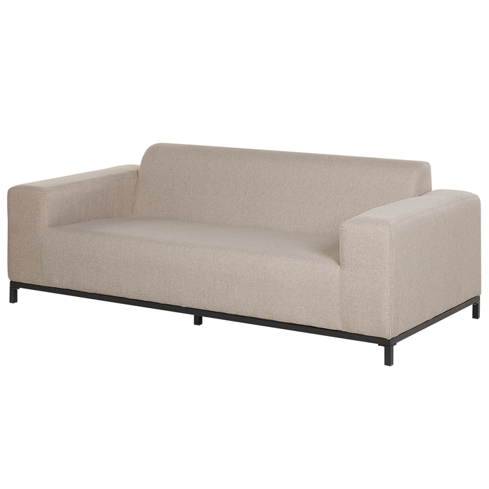 Beliani - ROVIGO - Tuinbank - Beige|Zwart - Polyester
