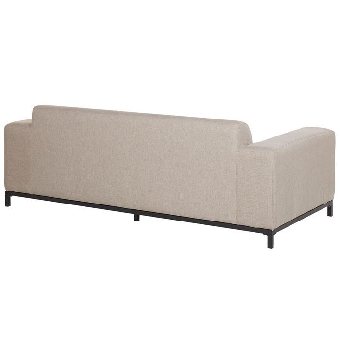 Beliani - ROVIGO - Tuinbank - Beige|Zwart - Polyester