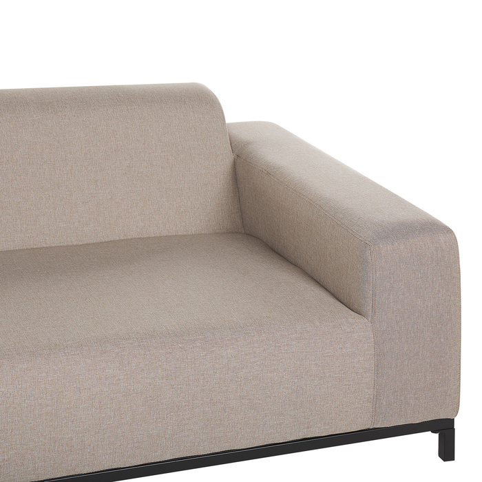Beliani - ROVIGO - Tuinbank - Beige|Zwart - Polyester