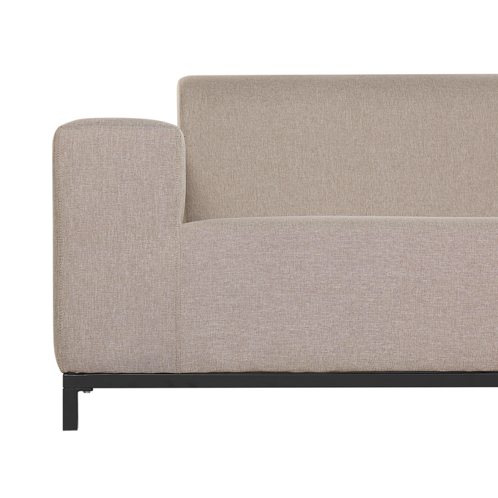 Beliani - ROVIGO - Tuinbank - Beige|Zwart - Polyester