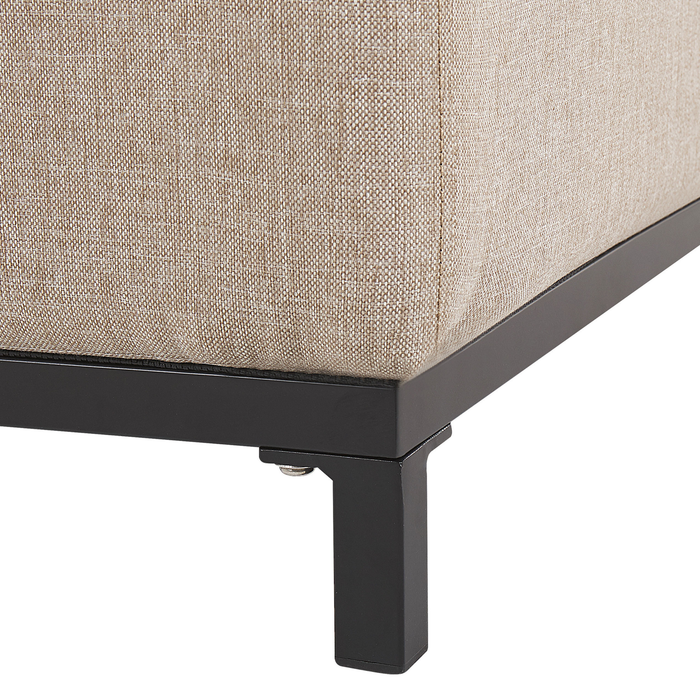 Beliani - ROVIGO - Tuinbank - Beige|Zwart - Polyester