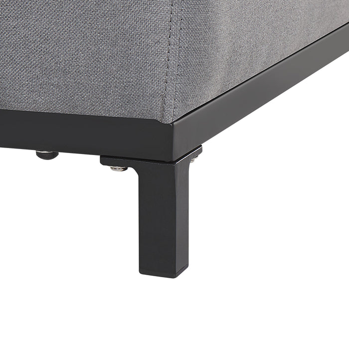 Beliani - ROVIGO - Tuinbank - Grijs|Zwart - Polyester