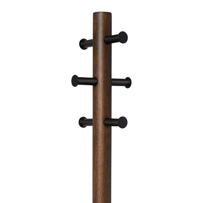 Umbra Pillar Kapstok met Kruk - Zwart/Walnoot
