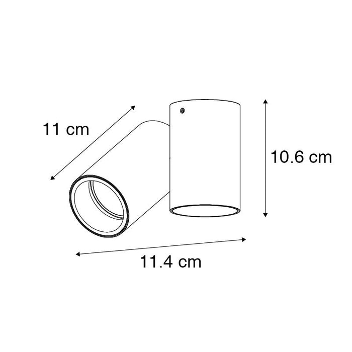 QAZQA Design plafondspot wit kantelbaar GU10 50mm - Michael