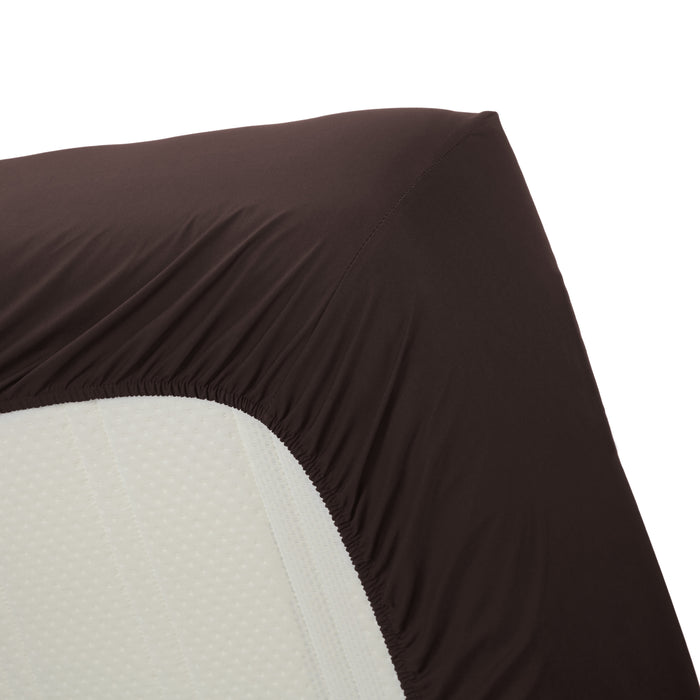 Ambiante Cotton Uni Hoeslaken 180 x 210/220 cm - Bruin
