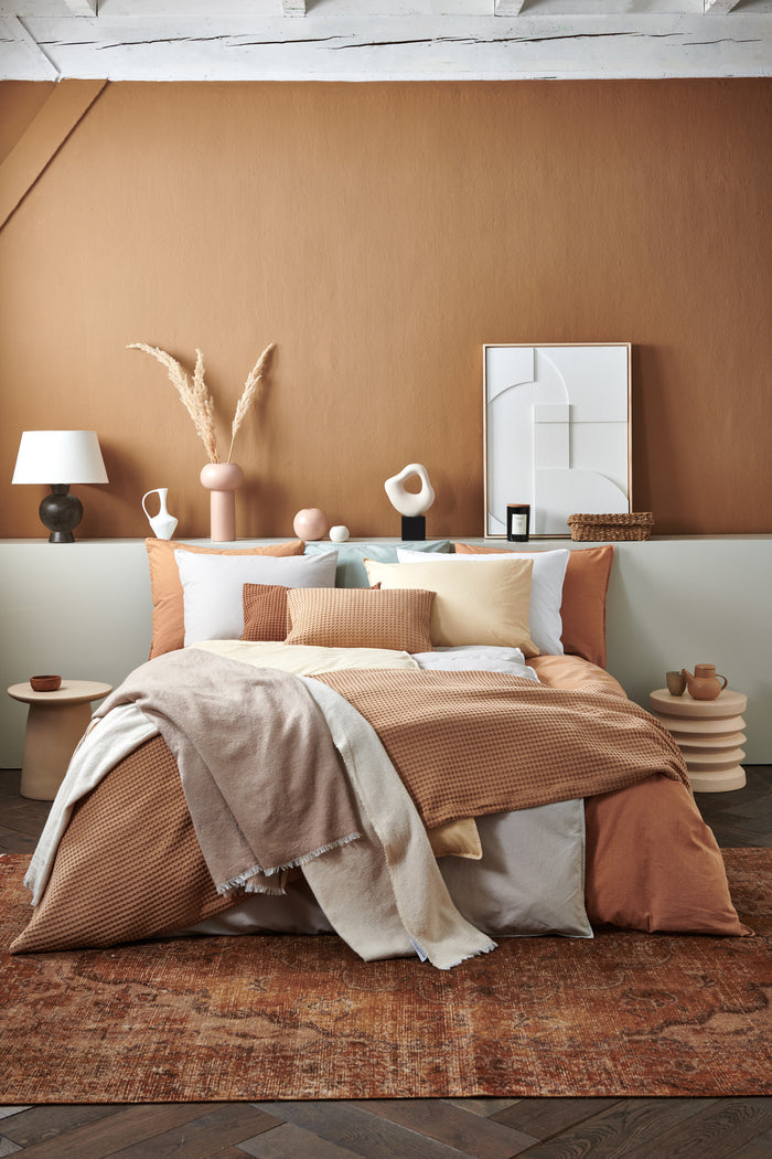 Vandyck Washed Cotton Dekbedovertrek 240 x 200/220 cm - Beach