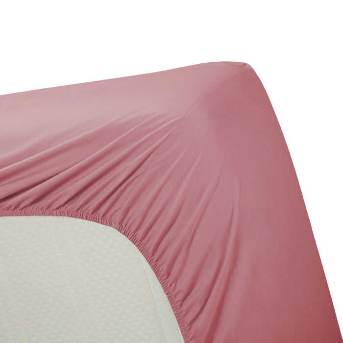 Ambiante Cotton Uni Hoeslaken 180 x 210/220 cm - Roze