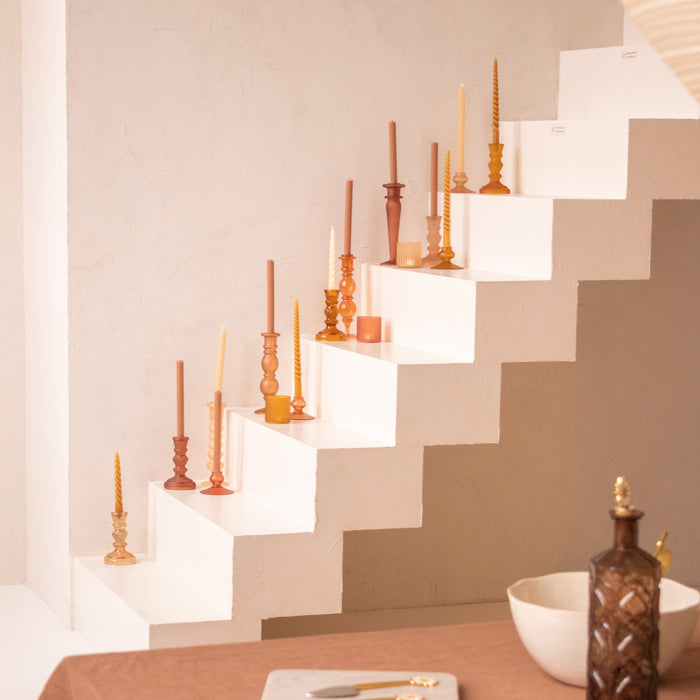 À la Frosted Antique Kandelaar - Blush