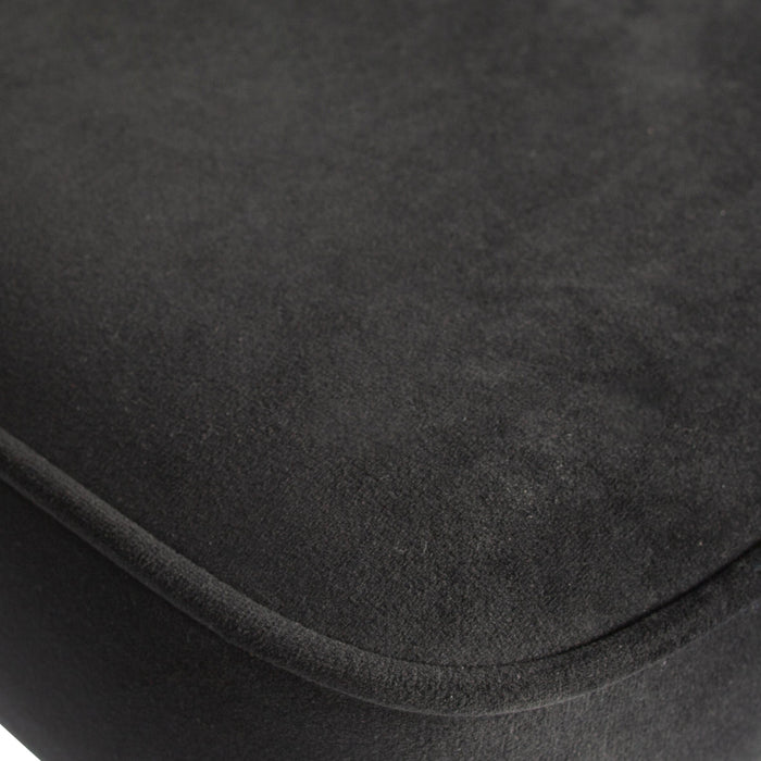 WOOOD Vogue Barkruk H 89 cm - Fluweel - Zwart