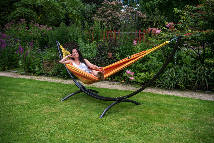 Tropilex® Hangmat met Standaard Eénpersoons Arc & Dream Orange Oranje