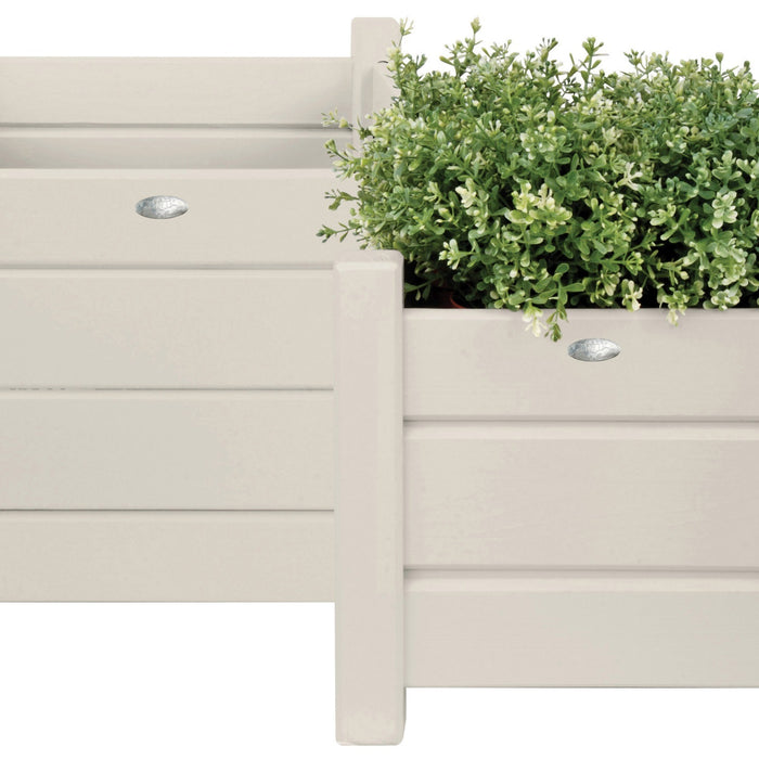 Esschert Design Plantenbak Vierkant 40 x 40 cm Set van 2 - Wit