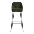 WOOOD Vogue Barkruk H 103 cm - Fluweel - Onyx