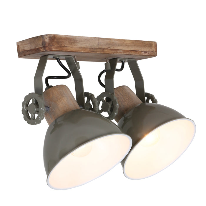 Mexlite Plafondlamp Gearwood 7969G Groen