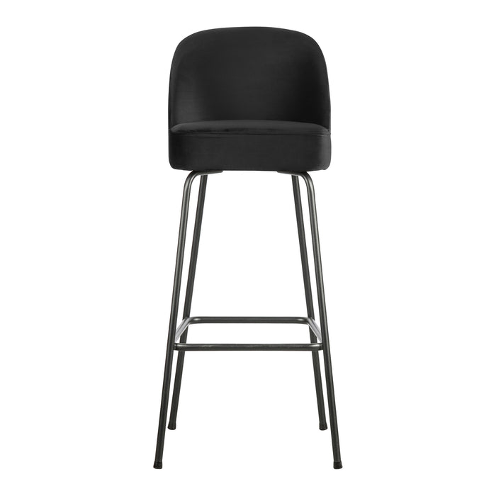 WOOOD Vogue Barkruk H 103 cm - Fluweel - Zwart