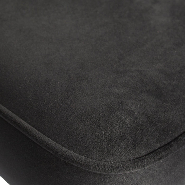 WOOOD Vogue Barkruk H 103 cm - Fluweel - Zwart