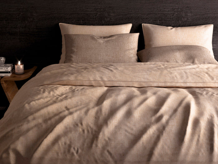 Heckett Lane Dekbedovertrek Flanel Franela - sand