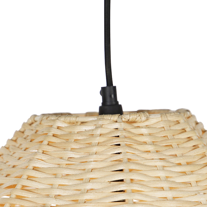 QAZQA Landelijke hanglamp rotan 41 cm - Bishop