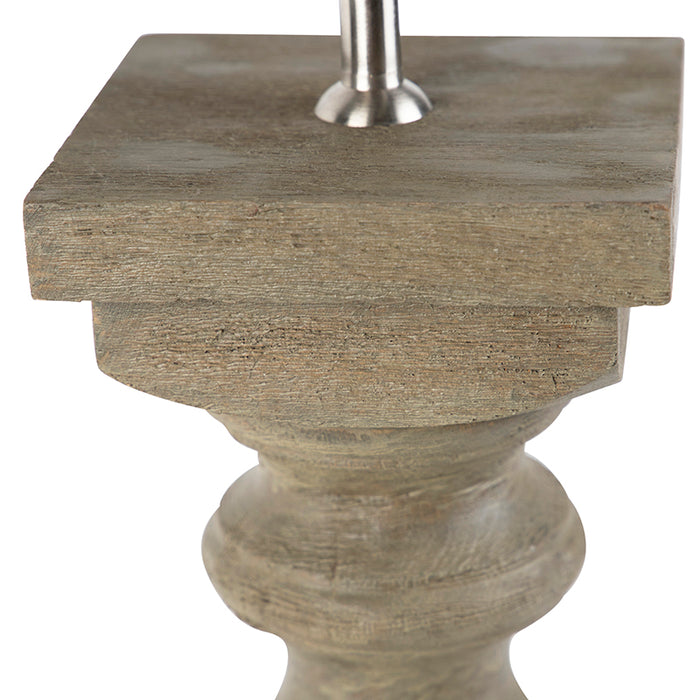 QAZQA Landelijke tafellamp zonder kap vintage grijs hout - Hyssop