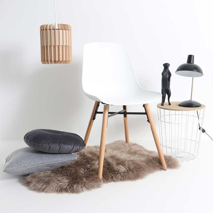 Nolon Nena-Pip eetkamerstoel wit - houten onderstel