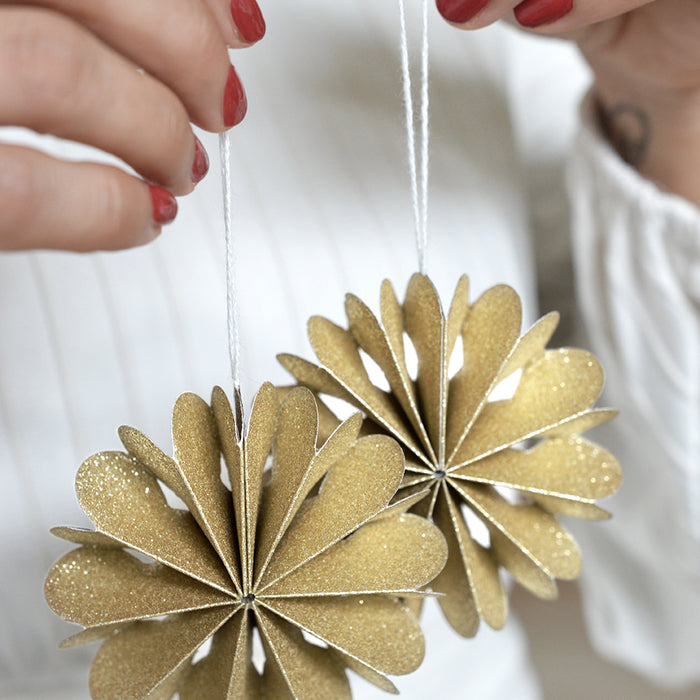 Delight Department papieren kersthanger goud (Ø 8 centimeter)