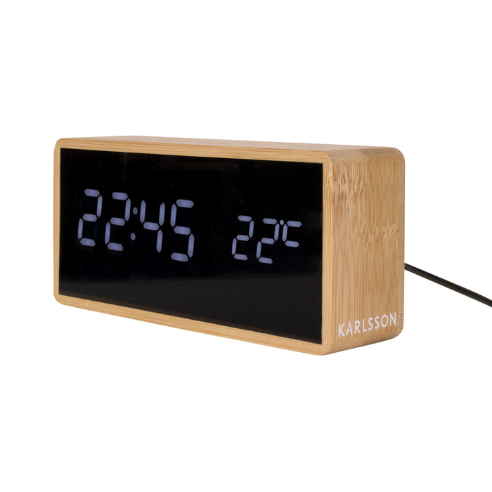 Karlsson Tube Alarmklok - Bamboo