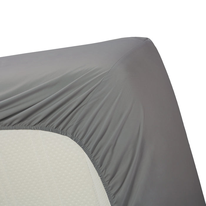 Ambiante Cotton Uni Hoeslaken 90 x 200 cm - Grijs