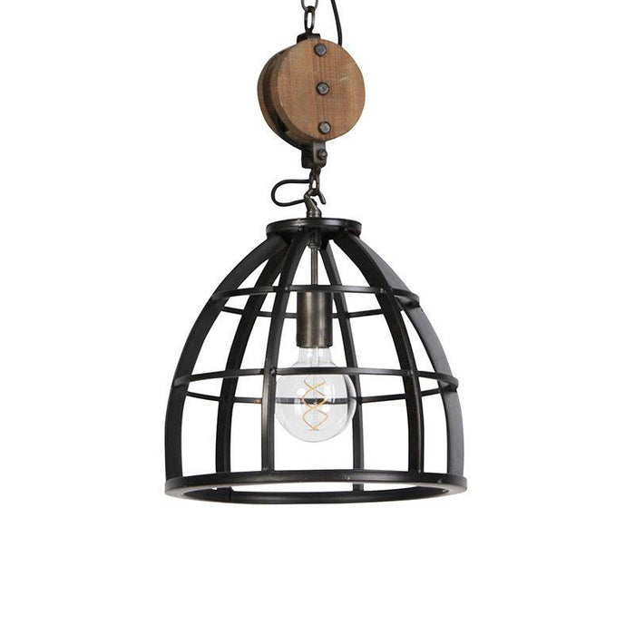 Freelight Hanglamp Vintage Black Steel 35cm