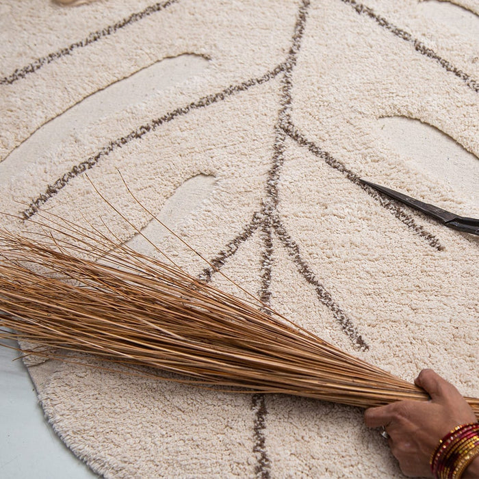 Lorena Canals Vloerkleed Monstera Natural 120 x 180 cm