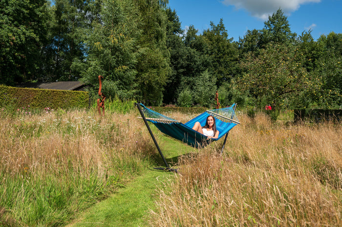 Tropilex® Hangmat met Standaard Eénpersoons Easy & Relax Blue Blauw