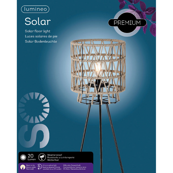 Lumineo Solar Vloerlamp - Crème
