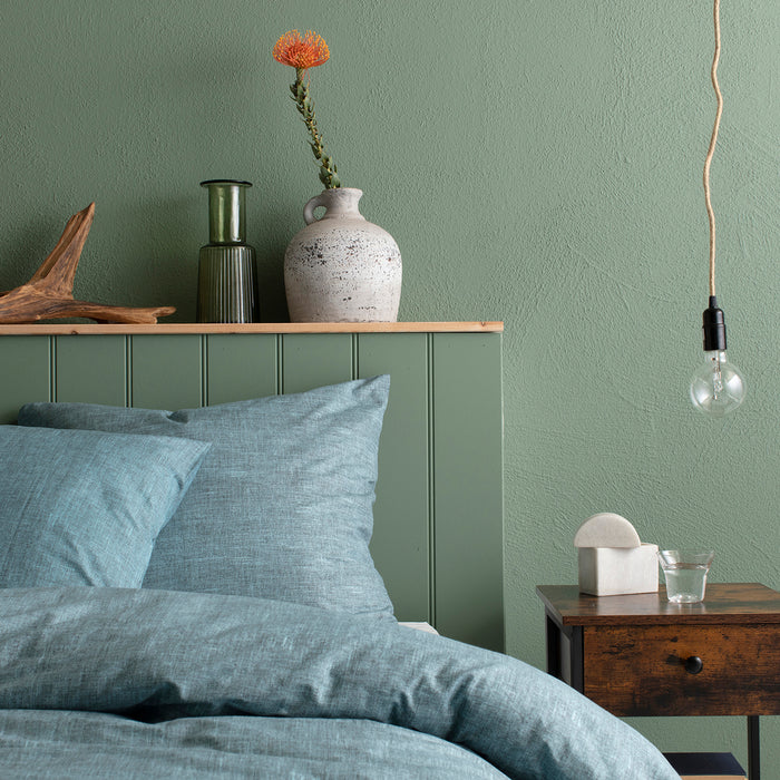 Cinderella dekbedovertrek Lyn  - Katoen - 200x200|220 cm - Petrol