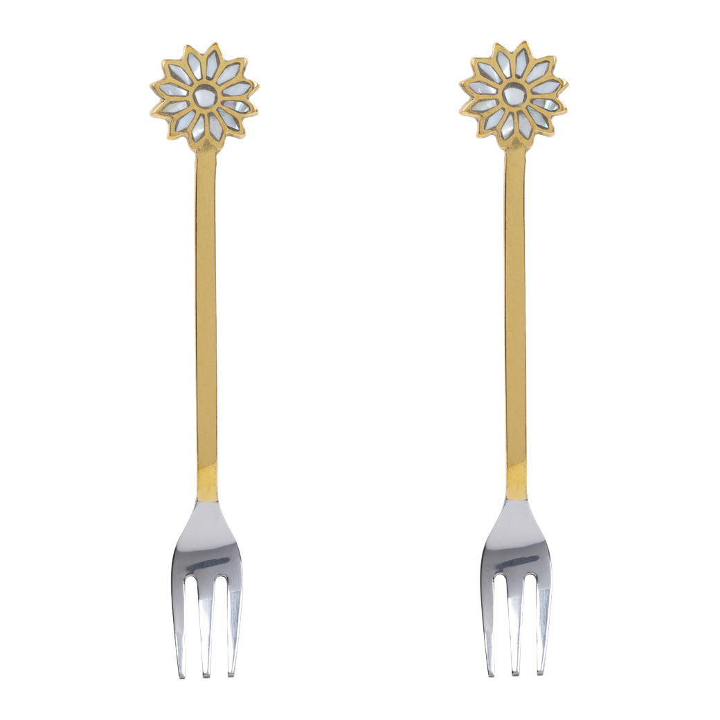À la Daisy Pearl Gebaksvorken - Set van 2