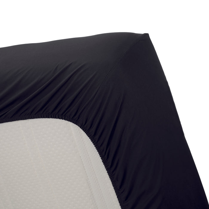 Ambiante Cotton Uni Hoeslaken 140 x 200 cm - Zwart