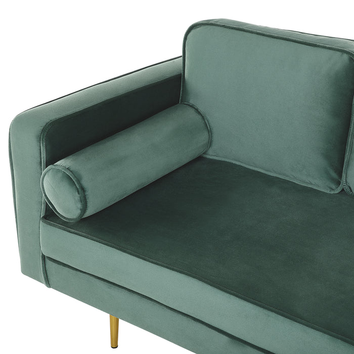 Beliani - MIRAMAS - Chaise longue - Mintgroen - Linkerzijde - Fluweel