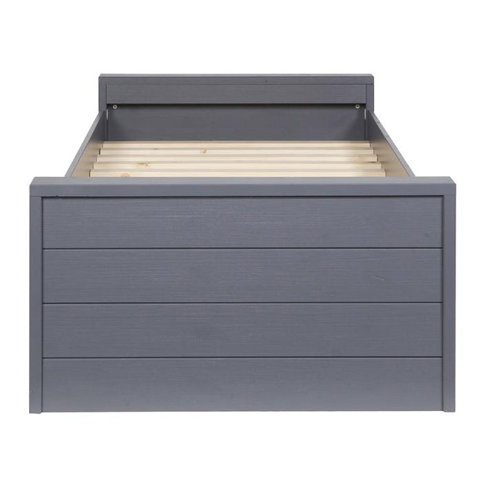 Woood Dennis Bed 90 x 200 cm - Donkergrijs