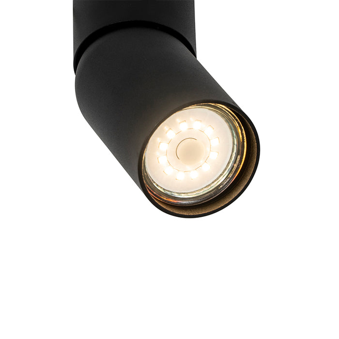 QAZQA Moderne opbouwspot zwart GU10 50mm - Falo