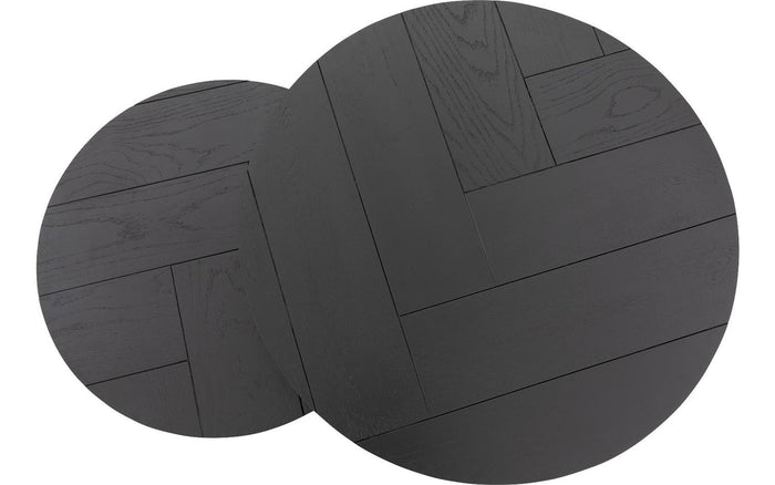 Goossens Salontafel Carte - Visgraat in Eiken gelakt zwart