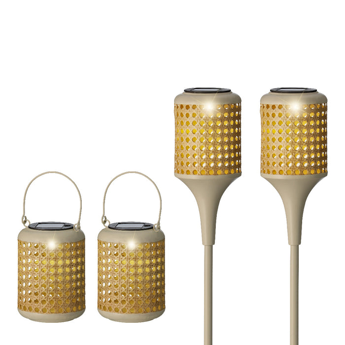 Lumineo Solar Spieslamp 4-delig