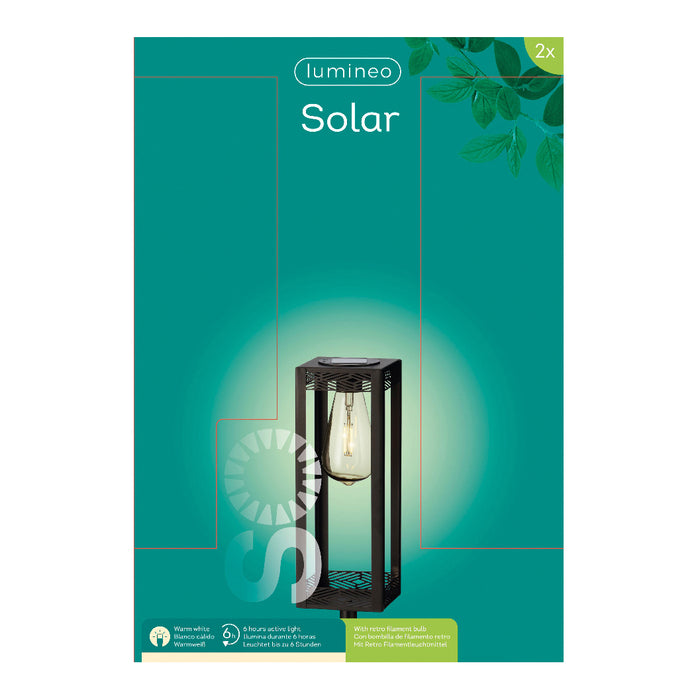 Lumineo Solar Spieslamp 2-delig
