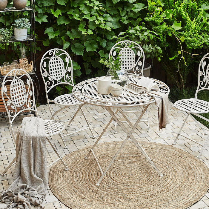 Beliani - BIVIO - Tuinset voor 4 - Wit - IJzer