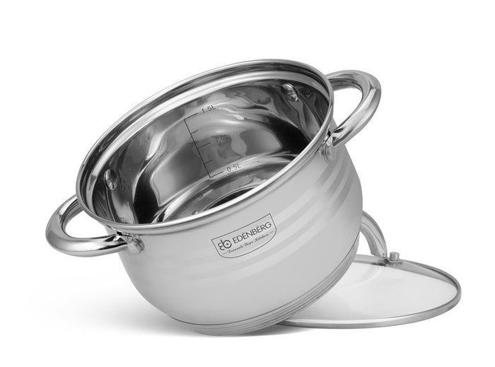 Edenberg Classic Line - Luxe Pannenset - RVS - 12 delig -