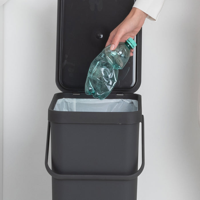 Brabantia Sort & Go Afvalemmer 40 L - Donkergrijs