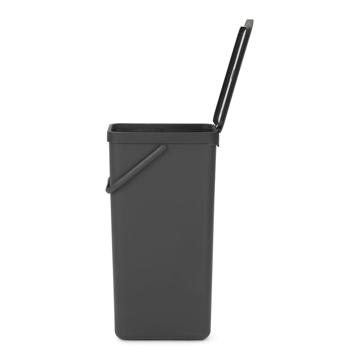 Brabantia Sort & Go Afvalemmer 40 L - Donkergrijs