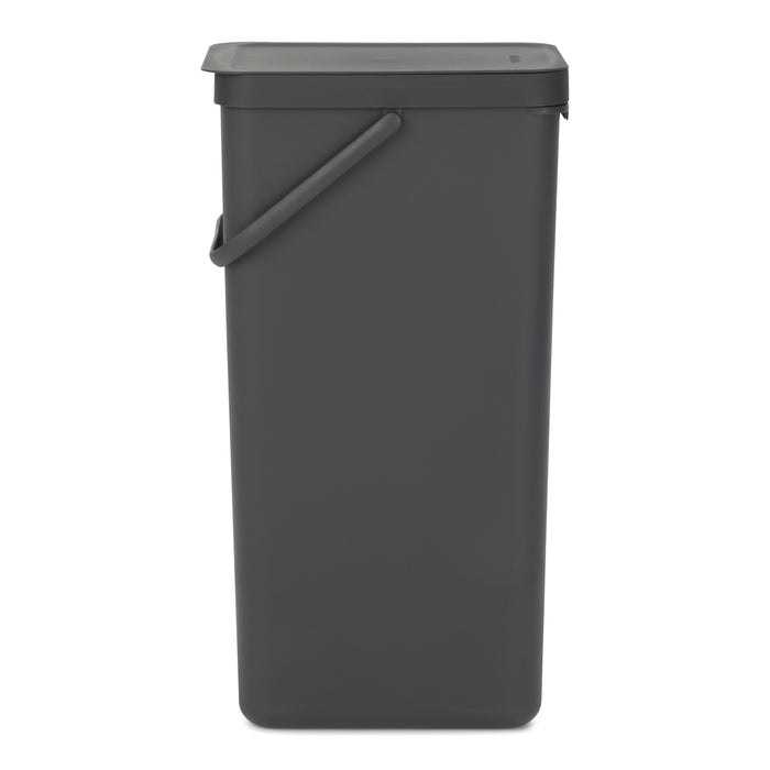 Brabantia Sort & Go Afvalemmer 40 L - Donkergrijs