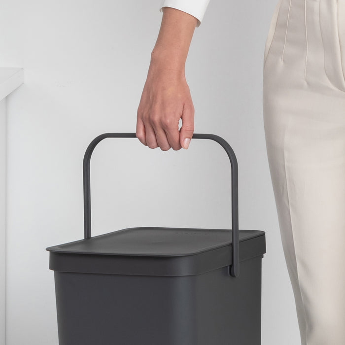 Brabantia Sort & Go Afvalemmer 40 L - Donkergrijs