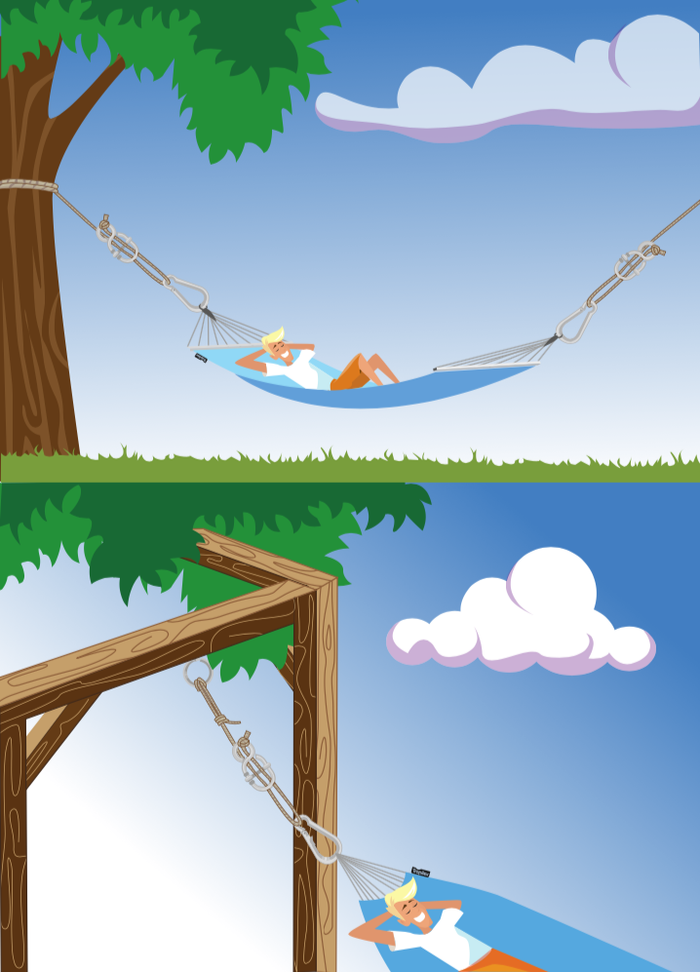 Tropilex® Hangmatbevestiging Simple Black Zwart